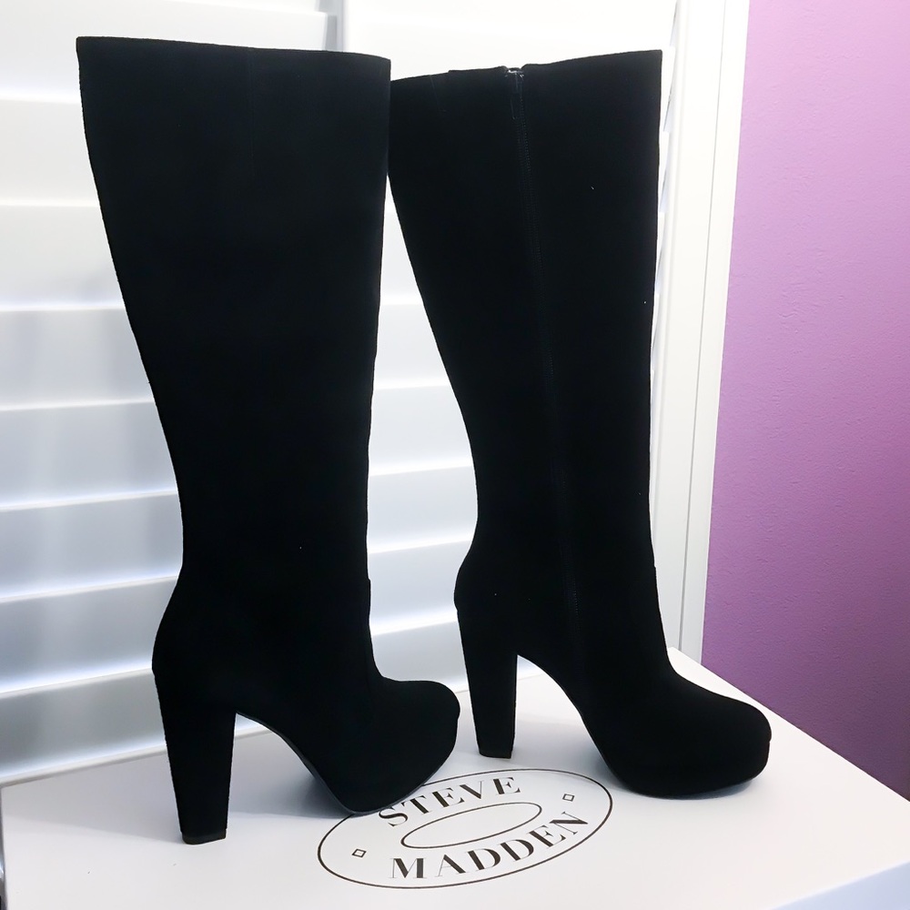 Steve Madden suede knee high boots